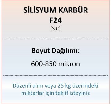 Silisyum Karbür F24 - SiC - 600-850 mikron 5 kg