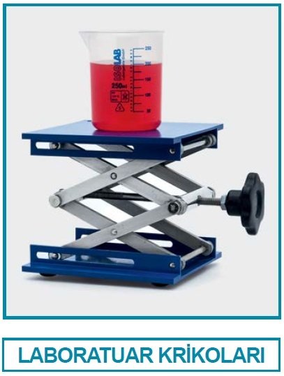 İSOLAB 050.05.200 laboratuar krikosu - alüminyum - 200 x 200 mm (1 adet)
