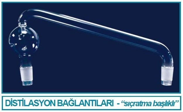 İSOLAB 065.54.014 distilasyon bağlantısı - sıçratma tutuculu - erkek: NS 29/32 -150 mm (1 adet)