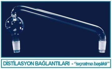 İSOLAB 065.54.014 distilasyon bağlantısı - sıçratma tutuculu - erkek: NS 29/32 -150 mm (1 adet)