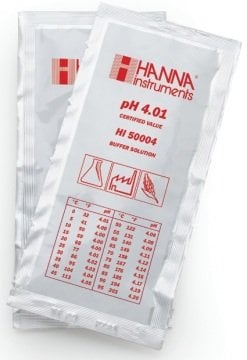 HANNA HI50004-02 pH 4.01 -  25oC Technical Calibration Buffer Sachets, (25 x 20mL)