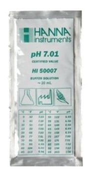HANNA HI50007-02 pH 7.01 -  25oC Technical Calibration Buffer Sachets, (25 x 20mL)