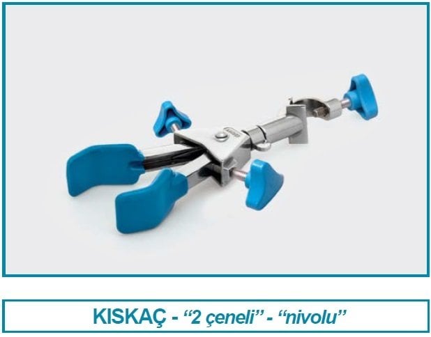 İSOLAB 045.04.001 kıskaç - 2 çeneli - nivolu (1 adet)