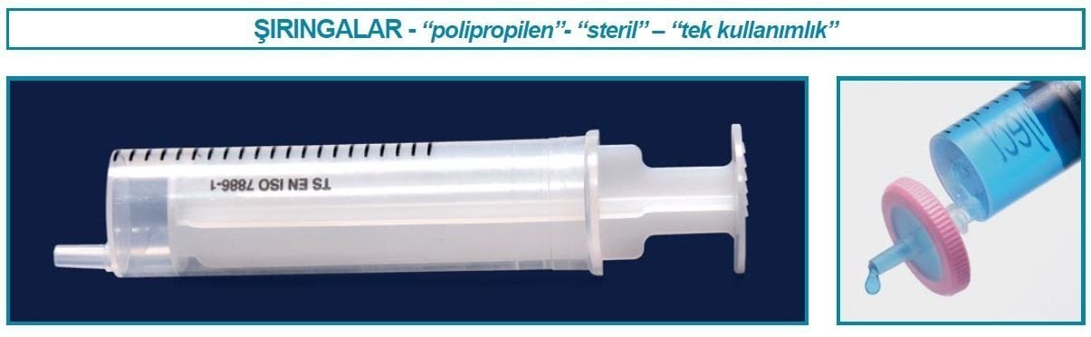 İSOLAB 094.91.020 şırınga - polipropilen - steril - tek kullanımlık - 20 ml (100 adet)