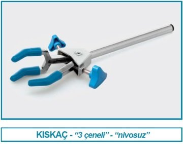 İSOLAB 045.03.001 kıskaç - 3 çeneli - standard (1 adet)