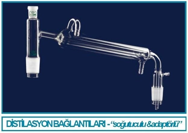 İSOLAB 065.56.001 distilasyon bağlantısı -kondenserli-vakum adaptörlü-erkek:NS14/23 160 mm (1 adet)