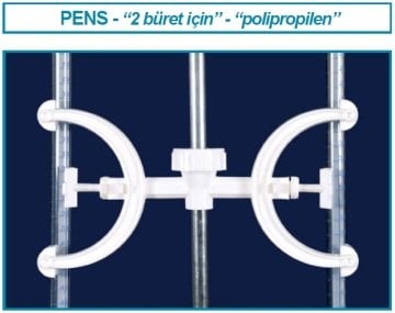 İSOLAB 018.06.002 büret pensi - P.P - iki büret için (1 adet)