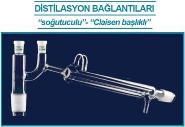 İSOLAB 065.57.001 distilasyon bağlantısı-kondenserli&Claisen-standart-erkek:NS14/23 160 mm (1 adet)