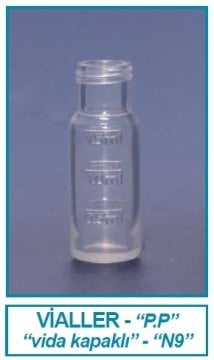 İSOLAB 095.11.001 vial - vida kapak - polipropilen - N9 - 1.5 ml - 11.6x32 mm - şeffaf (100 adet)
