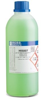 HANNA HI5007-G pH 7.01 -  25oC Green Technical Calibration Buffer, 500 mL bottle