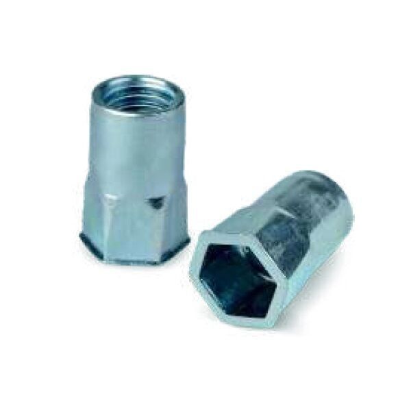 Yarım Altıköşe Sıfır Kafa Çelik Somun Perçin M6 metrik 6 - 500 adet