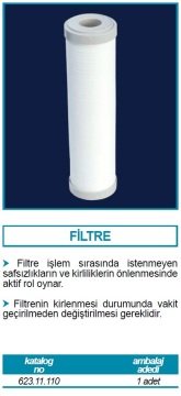 İSOLAB 623.11.110 yedek filtre - otomatik destile cihazı için (1 adet)