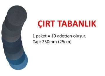 Zımpara için çırt tabanlık 250mm (25 cm)