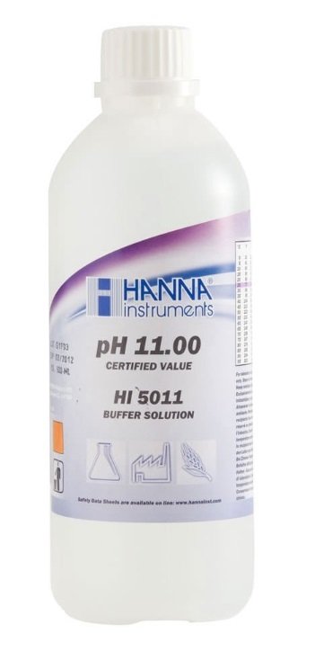 HANNA HI5011 pH 11.00 -  25oC Technical Calibration Buffer, 500 mL