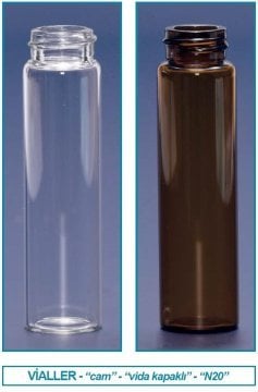 İSOLAB 095.03.001 vial - vida kapak - N20 - 22 ml - 22.7x86 mm - şeffaf (100 adet)