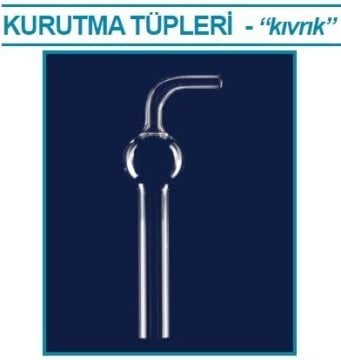 İSOLAB 065.60.100 kurutma tüpü - eğimli - 100 mm - çap 13 mm (1 adet)