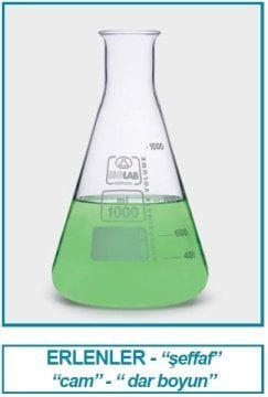 İSOLAB 027.01.050 erlen - cam - orta boyun - 50 ml (10 adet)