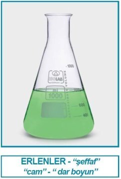 İSOLAB 027.01.100 erlen - cam - orta boyun - 100 ml (10 adet)