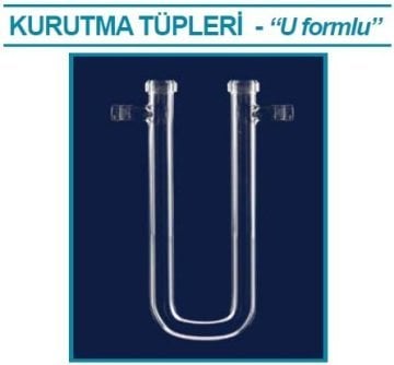 İSOLAB 065.62.180 kurutma tüpü - U şekilli - 180 mm - çap : 18 mm - dişi şilif : NS 19/26 (1 adet)