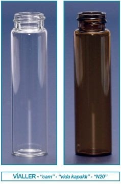 İSOLAB 095.03.001 vial - vida kapak - N20 - 22 ml - 22.7x86 mm - şeffaf (100 adet)