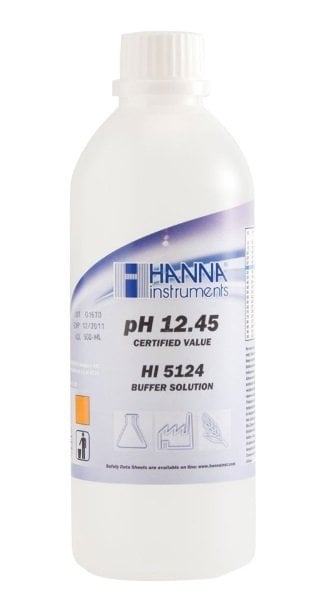 HANNA HI5124 pH 12.45 -  25oC Technical Calibration Buffer (500 mL)