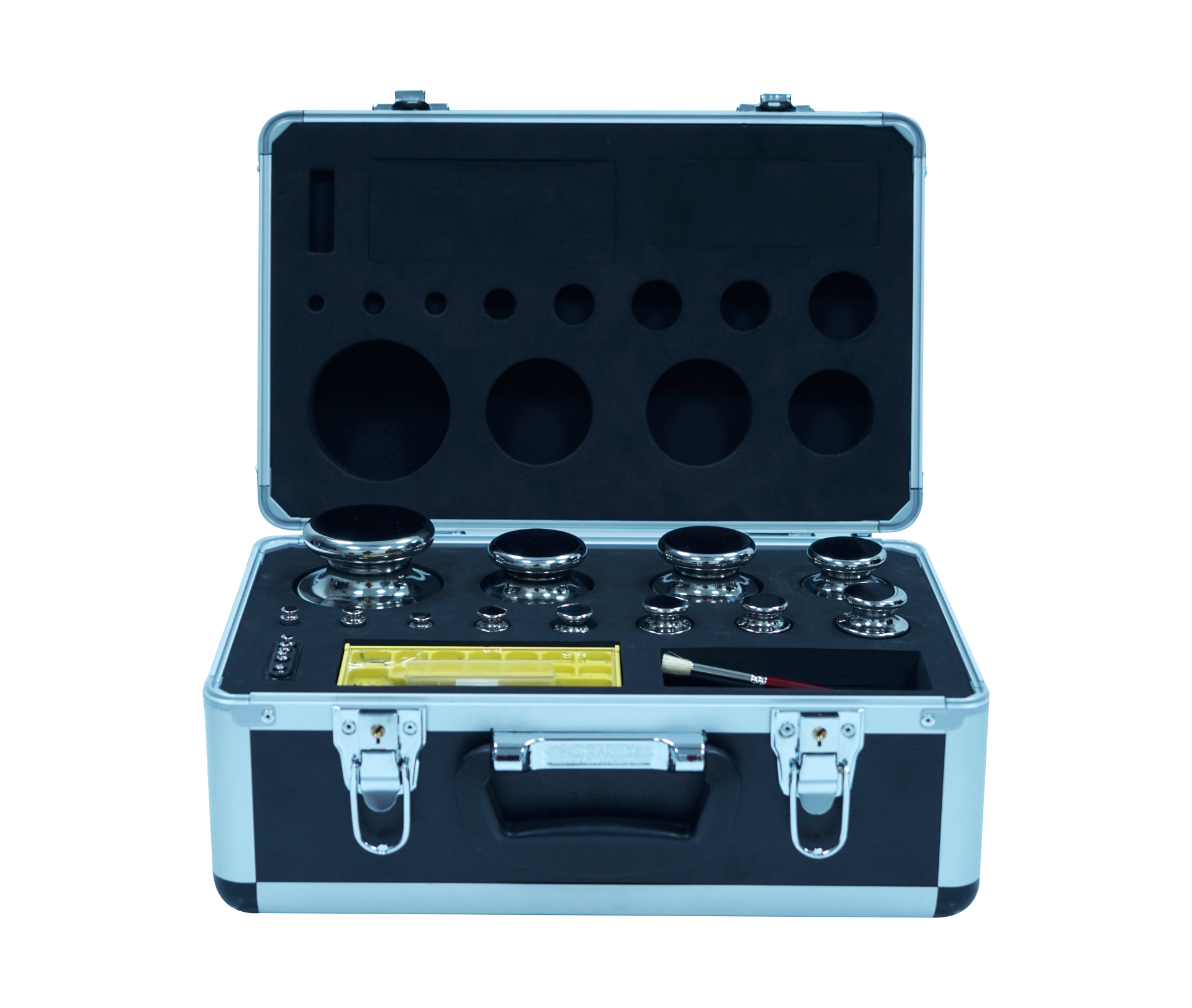 1 gram ile 1 kg arası E2 Sınıfı Kütle Kalibrasyonlu Test Ağırlık Seti - 13 parça