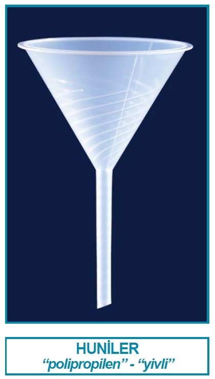 İSOLAB 041.05.060 huni - P.P - genel amaçlı - yivli - çap 60 mm (1 adet)