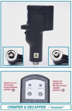 İSOLAB 097.03.011 crimper - N11 kapaklar için - motorlu (1 adet)