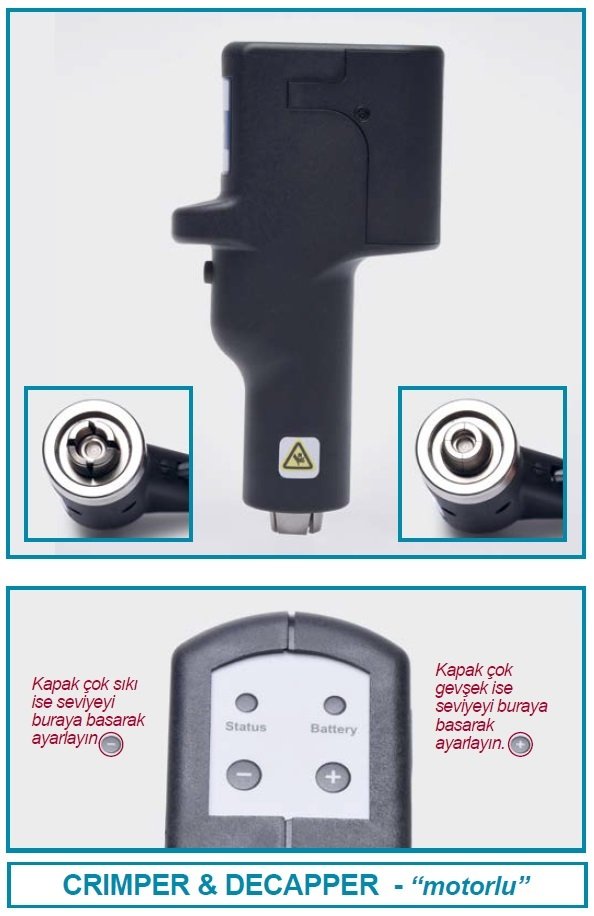 İSOLAB 097.04.020 decapper - N20 kapaklar için - motorlu (1 adet)