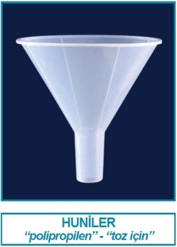 İSOLAB 041.07.100 huni - P.P - toz aktarmak için - çap 100 mm (1 adet)