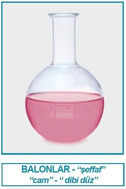 İSOLAB 029.01.100 balon - cam - dibi düz - 100 ml (10 adet)