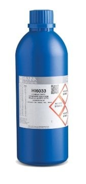 HANNA HI6033 84 uS/cm  -  25oC Technical EC Calibration Standard with Certificate of Analysis, 500 mL