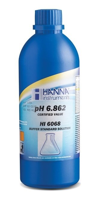 HANNA HI6068 pH 6.862  -  25oC Millesimal Calibration Buffer, 500 mL