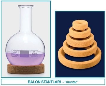 İSOLAB 029.04.002 balon standı - mantar - 250 - 500 ml (1 adet)