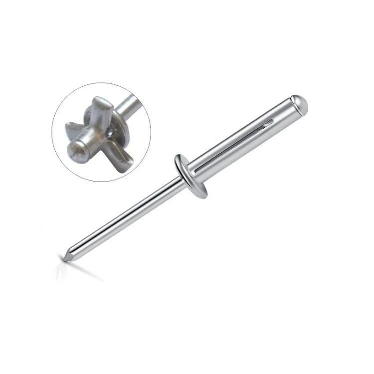 Alüminyum Bulb Yarıklı Perçin Çatı için 4.8x25.5 mm - 500 adet