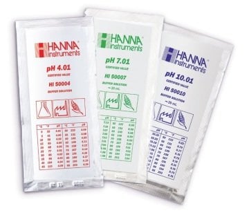 HANNA HI70006C pH 6.86 -  25oC  Calibration Buffer Sachets with Certificate of Analysis, (25 x 20mL)