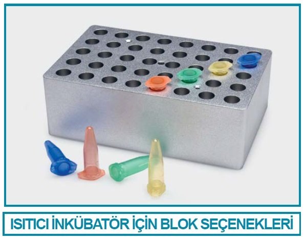 İSOLAB 604.01.105 inkübatör bloku - 29.8 mm delik çapı - 8 delik (1 adet)