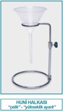 İSOLAB 042.06.010 huni halkası standı - ayarlanabilir yükseklik (1 adet)