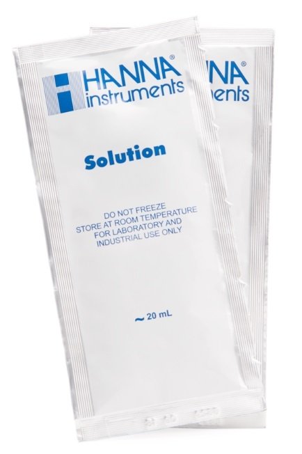 HANNA HI70030P 12,880 uS/cm -  25oC EC Calibration Standard Sachets, (25 x 20mL)