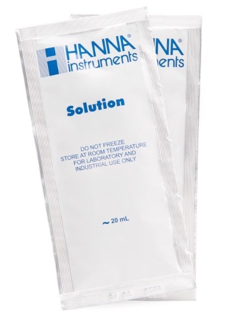 HANNA HI70039C 5000 uS/cm EC value -  25oC EC Calibration Standard Sachets with Certificate of Analysis, (25 x 20mL)