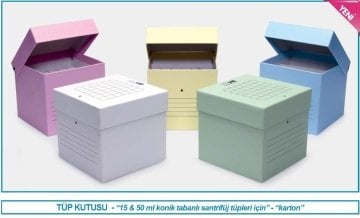 İSOLAB 078.21.015G tüp kutusu - karton - 15 ml tüpler için - menteşe kapaklı - yeşil (1 adet)