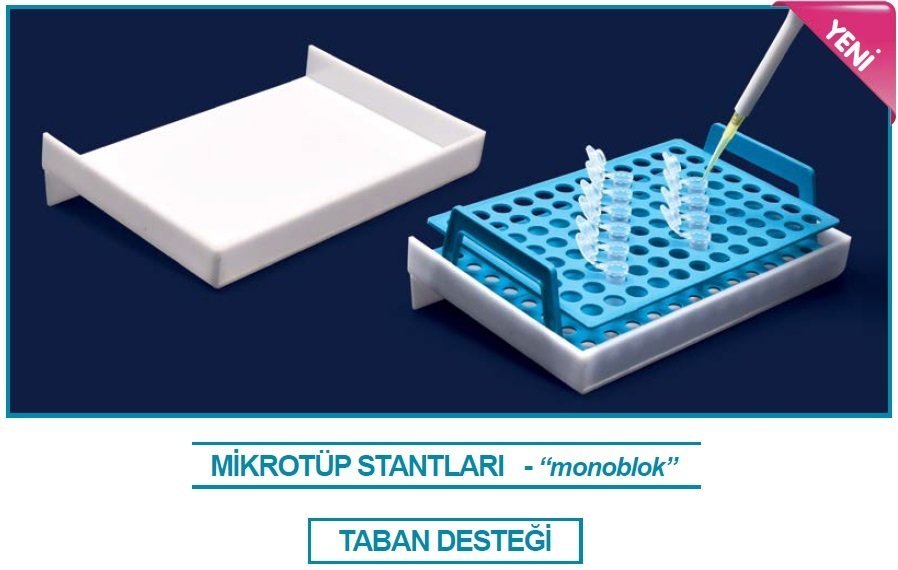 İSOLAB 080.01.101 monoblok mikrotüp standı için taban desteği (1 adet)