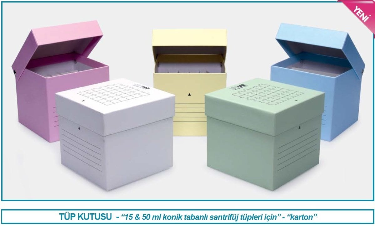 İSOLAB 078.21.050P tüp kutusu - karton - 50 ml tüpler için - menteşe kapaklı - pembe (1 adet)