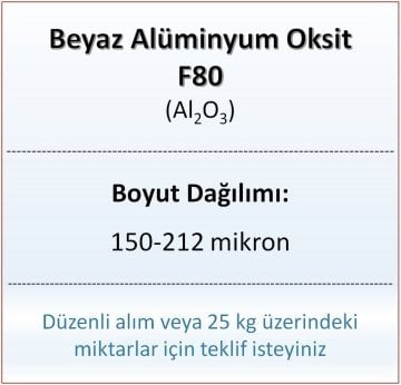 Alüminyum Oksit F80 - Al2O3 - 150-212mikron 5 kg