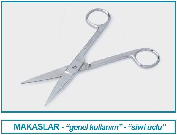 İSOLAB 048.22.130 makas - laboratuar için - sivri/sivri - 130 mm (1 adet)