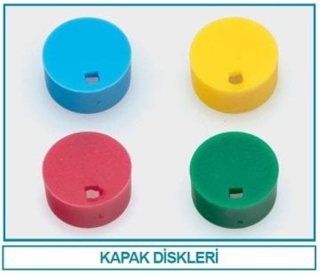 İSOLAB 091.15.002 cryo tüp kapak diski - mavi (100 adet)
