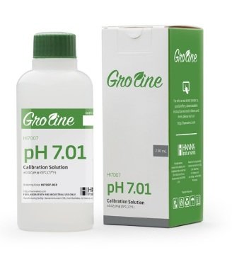 HANNA HI7007-012 GroLine pH 7.01 buffer (+/- 0.02 pH accuracy -  25oC) with Certificate of Analysis, 120 ml