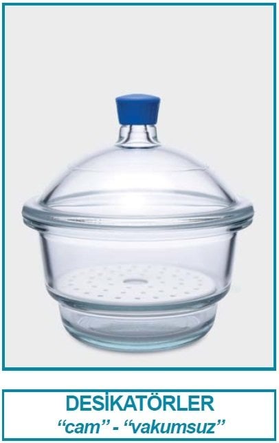 İSOLAB 039.01.200 desikatör - cam - vakumsuz - çap 200 mm (1 adet)