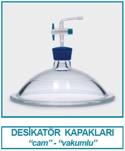 İSOLAB 039.07.300 desikatör kapağı - vakumlu - çap 300 mm (1 adet)