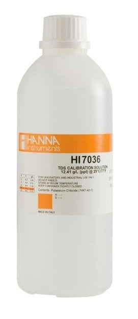 HANNA HI7036L 12.41 g/L (ppt) TDS value -  25oC, 500 mL bottle